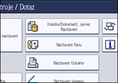 Ilustrace displeje ovládacího panelu