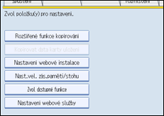 Obrázek displeje ovládacího panelu