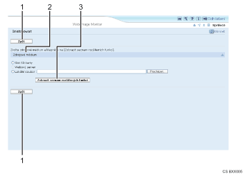 Ilustrace obrazovky webového prohlížeče - číslovaná ilustrace