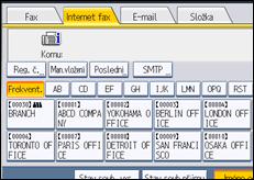 Ilustrace displeje ovládacího panelu
