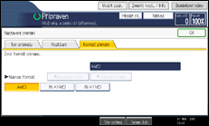 Ilustrace displeje ovládacího panelu