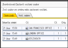 Ilustrace displeje ovládacího panelu