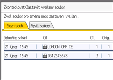 Ilustrace displeje ovládacího panelu
