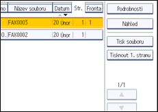 Ilustrace displeje ovládacího panelu