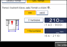Ilustrace displeje ovládacího panelu