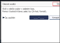 Ilustrace displeje ovládacího panelu