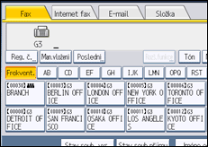Ilustrace displeje ovládacího panelu