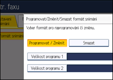 Ilustrace displeje ovládacího panelu
