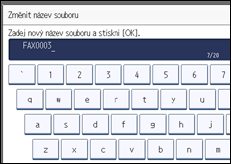 Ilustrace displeje ovládacího panelu