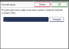 Ilustrace displeje ovládacího panelu