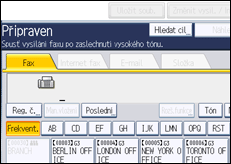 Ilustrace displeje ovládacího panelu