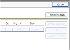 Ilustrace displeje ovládacího panelu