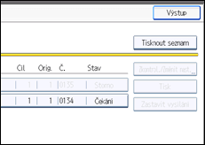 Ilustrace displeje ovládacího panelu