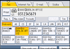 Ilustrace displeje ovládacího panelu