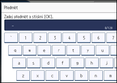 Ilustrace displeje ovládacího panelu