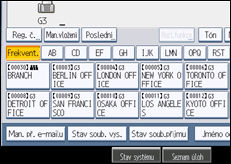 Ilustrace displeje ovládacího panelu