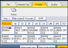 Ilustrace displeje ovládacího panelu