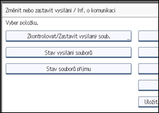 Ilustrace displeje ovládacího panelu