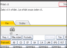Ilustrace displeje ovládacího panelu