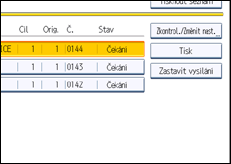 Ilustrace displeje ovládacího panelu