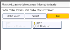 Ilustrace displeje ovládacího panelu