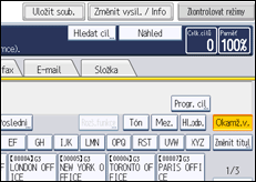 Ilustrace displeje ovládacího panelu