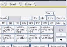 Ilustrace displeje ovládacího panelu