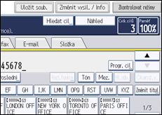 Ilustrace displeje ovládacího panelu