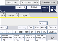 Ilustrace displeje ovládacího panelu