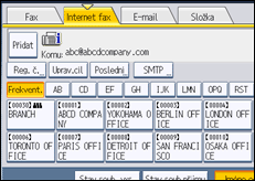 Ilustrace displeje ovládacího panelu