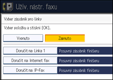 Ilustrace displeje ovládacího panelu