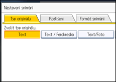 Ilustrace displeje ovládacího panelu