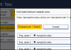 Ilustrace displeje ovládacího panelu