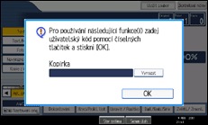 Ilustrace displeje ovládacího panelu