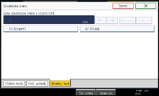 Ilustrace displeje ovládacího panelu