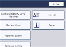 Ilustrace displeje ovládacího panelu