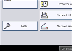 Ilustrace displeje ovládacího panelu