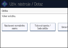 Ilustrace displeje ovládacího panelu