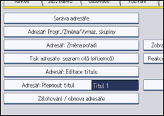 Ilustrace displeje ovládacího panelu