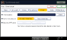 Ilustrace displeje ovládacího panelu