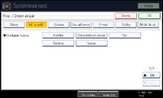 Ilustrace displeje ovládacího panelu