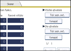 Ilustrace displeje ovládacího panelu