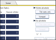 Ilustrace displeje ovládacího panelu