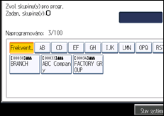 Ilustrace displeje ovládacího panelu