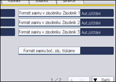 Ilustrace displeje ovládacího panelu