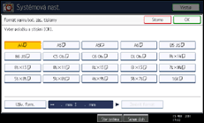 Ilustrace displeje ovládacího panelu