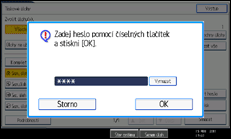 Ilustrace displeje ovládacího panelu
