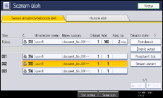 Ilustrace displeje ovládacího panelu