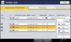 Ilustrace displeje ovládacího panelu