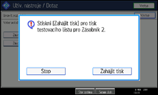 Ilustrace displeje ovládacího panelu